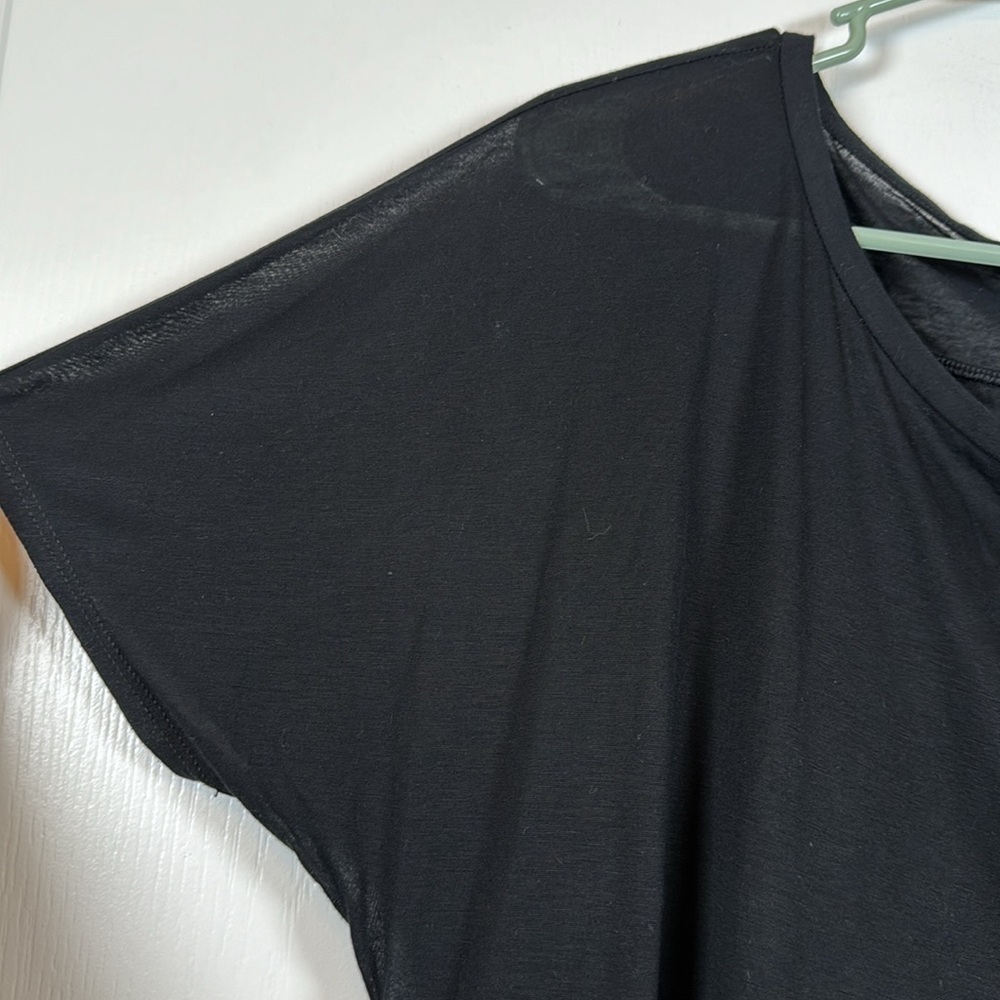 Eileen Fisher The Fisher Project Black Tencel Shirt Blouse Large EUC #0977-OAK - Picture 3 of 5